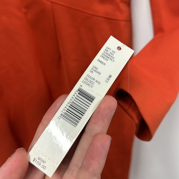 NEW Antonio Melani Women's Orange Bodycon Stretch Long Sleeves Dress 8 - Picture 4 of 8